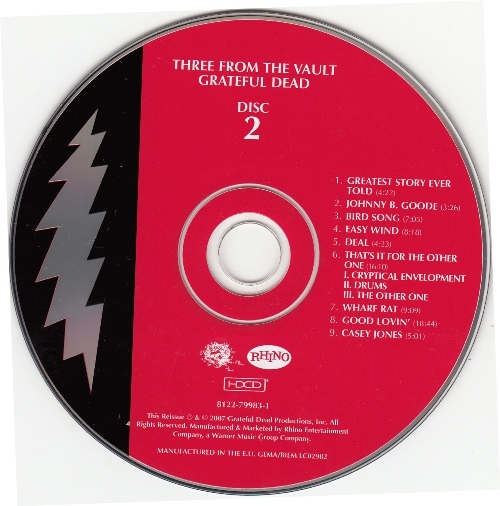 Grateful Dead - Three From The Vault 2CD 